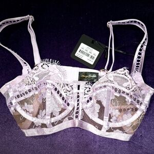 Honey Birdette Molly bra in purple lace. 34D NWT 💜🩷🤍